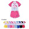 Kids Girls Anime Cartoon POP Singer Super Star Zoey Rumi Mira Print Short Sleeves T-Shirt Shorts Pants Casual Clothes Set
