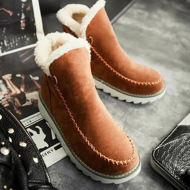 2024 New Winter Oversized Flat Heel Thick Soled Snow Boots with Warm Low Cut, Comfortable and Fashionable Cotton Boots for Women