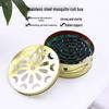 Stainless Steel Mosquito Coil Holder with Lid & Ash Catcher – Fireproof & Anti-Scald Incense Burner for Outdoor Use