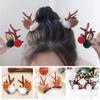 1Pair Hair Ball Christmas Antler Deer Ear Hairpins Hair Clip Hair Accessories Christmas Headbands