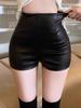 2023 High-Waist PU Leather Shorts for Women - Slim, Ultra-Short, Sexy Hip-Hugging Hot Pants.