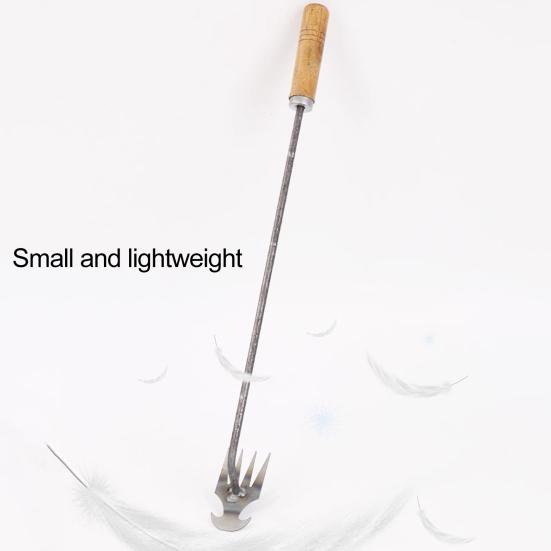 Инструмент для ленивой прополки, инструмент для прополки, двойного назначения, ручная мотыга для удаления сорняков, 4 зубца, кованая ручная машина из марганцевой стали