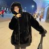 Winter New Imitation Rex Rabbit Fur Young Thickened Hooded Coat Lamb Wool Coat Women