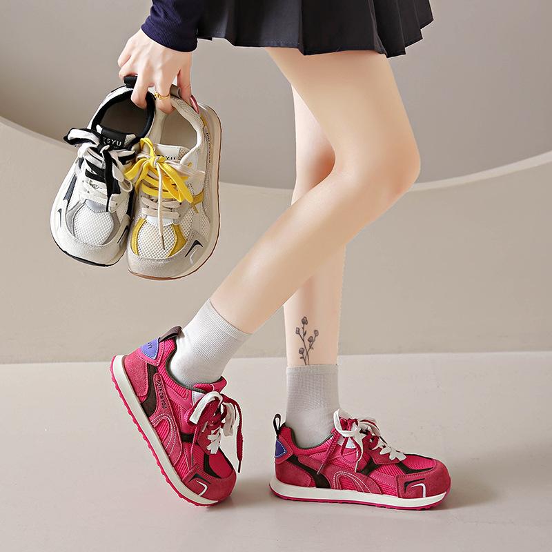 Versatile Summer Thin Forrest Gump Training Shoes Women's Thick-soled Breathable Mesh 2025 New Mesh Shoes Sports and Leisure Shoes