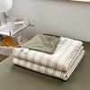 High Quality Striped Cotton Thin Quilt Soy Fiber Summer Blanket Soft and Lightweight Air Conditioning Nap Comforter Bed Duvets