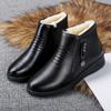 Winter Women Boots Leather Boots Warm Waterproof Cotton Shoes Soft Sole Plush Outdoor Snow Boot Non-slip Comfortable Ankle Boots