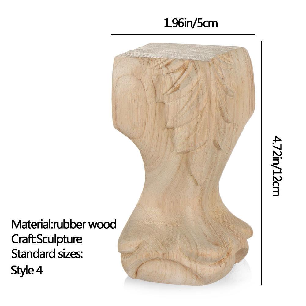 European Style Accessories Furniture Foot Legs Vintage Wood Carved Cabinet Seat Feets Home Decor