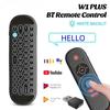 NEW W1 PLUS Air Mouse Remote Control 2.4G RF Wireless Mini Voice Control Keyboard Smart Gyroscope Keyboard Sense Anti-loss IR for Android TV Box