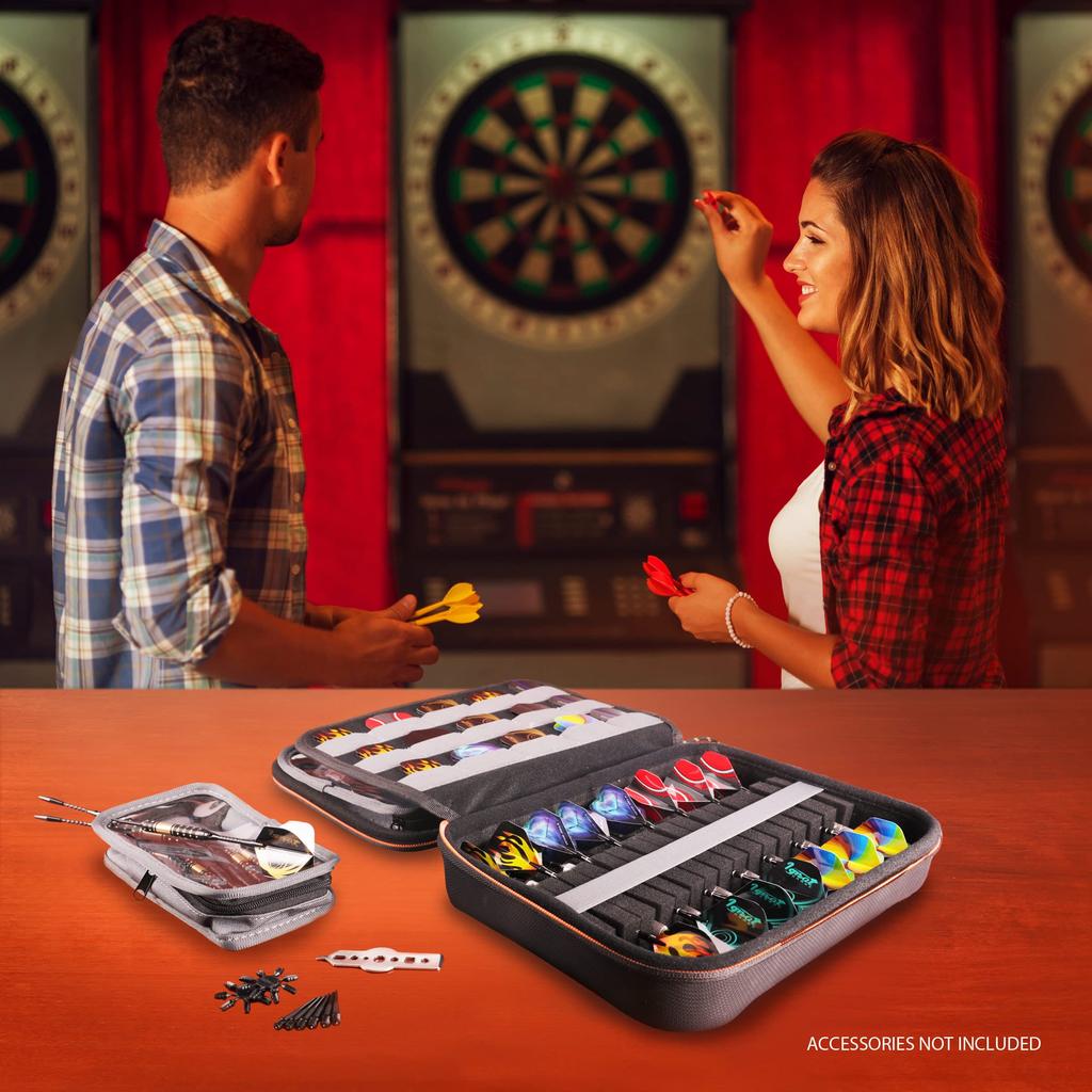 USA GEAR XL Shell Dart Case Dart Carrying Case for Darts Dart Tips Dart Shafts Dart Flights Other Dart Accessories Compatible with Soft Tip Darts and