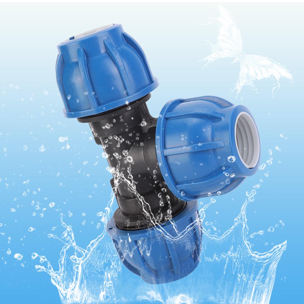 PE Plastic Water Pipe Fitting Accessories 32mm Tee Connector for Pipe Connection