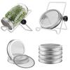 Rusts Proof Germination Lid Stainless Steels Wide Mouth Mason Jar Sprout Growers for Gardeners Kitchen Gardening Tool