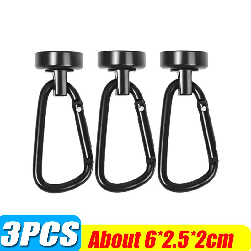 1/3/6 шт. Крепкий неодимовый магнитный крючок, сверхпрочный, вращающийся на 360°, карабин, магнитные крючки для дома, кухни, ванной комнаты, вешалки