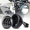 Largoods Headlight Inch Motorcycle LED Headlight Breakout FXSB with Housing Bracket Switching DRL Function 6000K High Brightness Waterproof IP67