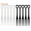 100Pcs/Set Cake Fork Lightweight Anti-wear 2 Colors Attractive Practical Food-grade Fruit Fork for Gifts