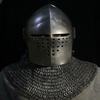 Royal Handicraft Aventail A1 Lerp Medieval Helmet 18 Ga Steel Medieval Italian Bascinet Helmet
