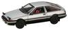 HJ64 Toyota Sprinter Trueno GT APEX JDM Style Готовый продукт 1/64 (АЕ86) Серебристый / Черный
