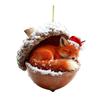 Yousheng 2D Forest Animal Acorn Ornaments Cozy Forest Animal In Snow Frosted Pine Cone Ornaments Woodland Creature Acrylic Hanging Ornament for Lover