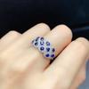 Natural Sapphire Gem Ring S925 Sterling Silver Fine Fashion Charming Jewelry For Womenengagement Rings For Women