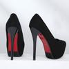 Women 12cm 14cm High Heels 4cm Platform Pumps Lady Designer Stilettos Extreme Heels Pleaser Red Bottom Catwalk Party Shoes
