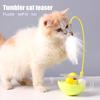 4-in-1 Interactive Cat Feather Toy for Indoor Cats Tumbler Cat Toy