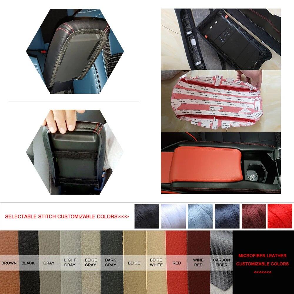 Center Armrest Leather Cover For VW Golf 7 MK7 VII 2014 2015 2016 Car Interior Center Control Armrest Box Surface Cover Trim