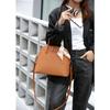 Cowhide Shoulder Women's Bag Large Capacity Shoulder Crossbody Women's Fashion Simple Practical Shell Bag Silk Scarf