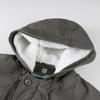 Winter Padded Jacket Men's Plus Velvet Padded Padded Jacket Hooded Lamb Fleece Jacket