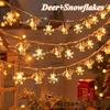 20LED Christmas Tree Reindeer Snowflake Battery Box Christmas Day Light String Holiday Decoration Christmas Tree Hanging Lights