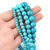 1String Energy Natural Stone Round Beads, Reiki Healing Blue Turquoise Gems Beads for Jewelry Making DIY Necklaces Bracelets Anklet Accessories 38cm