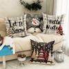 Christmas Decoration Pillowcase New Year Gift Christmas Tree Snowman Pillow Cover Home Room Decoration Sofa Cushion Cover