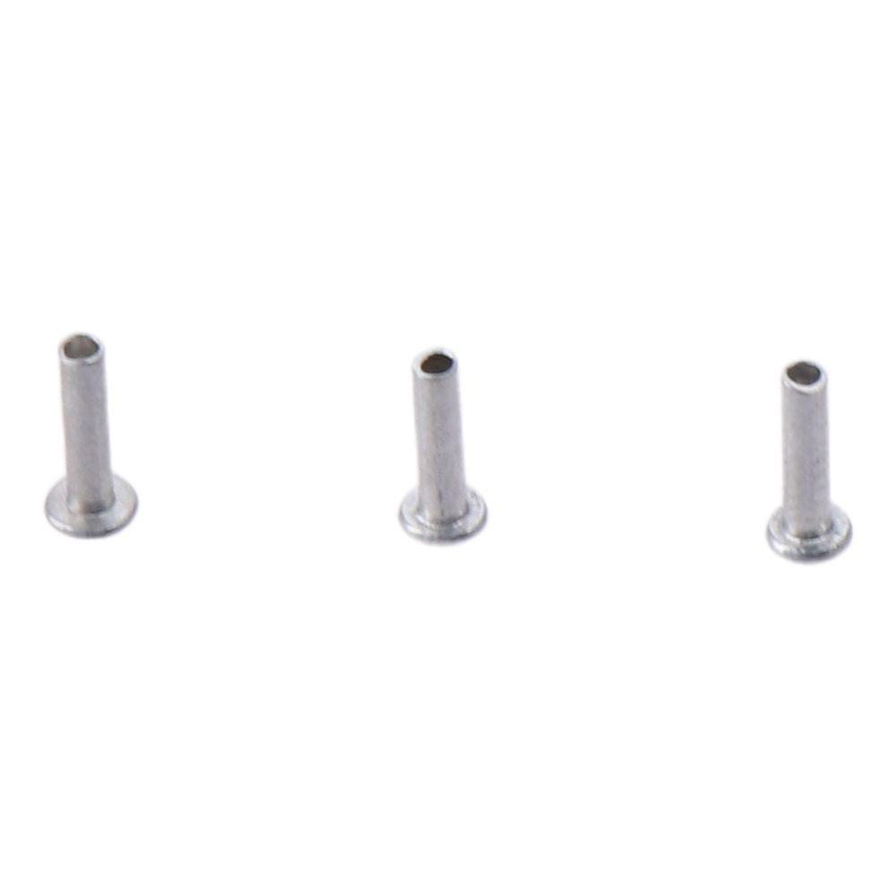 100Pcs M2 M2.5 M3 Aluminum Flat Truss Head Silver Tone Semi-hollow Bolts Half Semi-Tubular Rivets