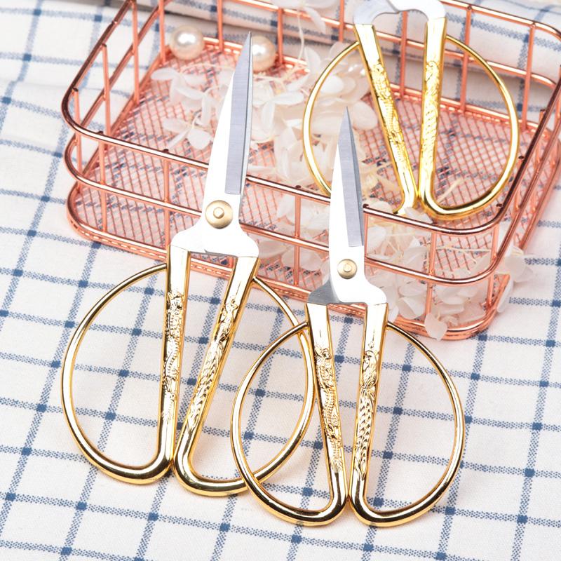 Retro Stainless Steel Tailor Sewing Scissors Fabric Needlework Cutting Cutter Durable High Steel Vintage Shears Scissors