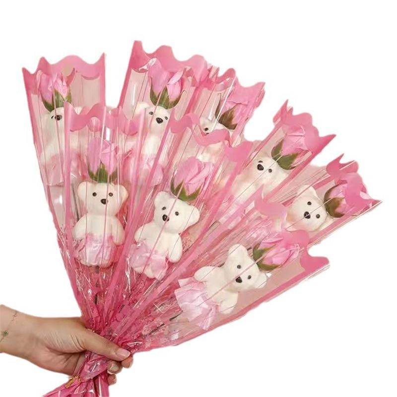 1/5/8pcs Scented Flower Soap Roses Wedding Favors Simulated Flower Mother's Day Single Stem Artificial Rose Valentine's Day