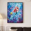 5D DIY Diamond Art Painting Kits for Adults, The Mermaid and Her Friends Full Round Crystal Diamond Kits for Beginner for Home Wall Decorate