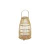 Bougeoir - Neutre - Verre Et Bambou - 25 X 25 X 56 Cm - Design Contemporain - Accessoire Décoratif