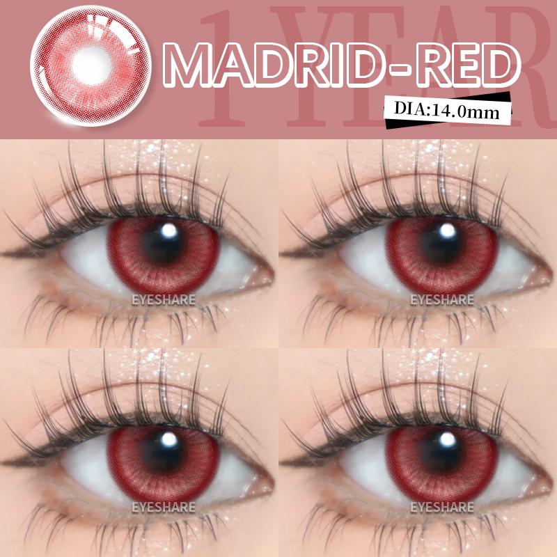 1 Pair Cosplay Colored Contact Lenses for Eyes Anime Red Beauty Makeup Lens Halloween Pink Eyes Lenses Purple Contacts
