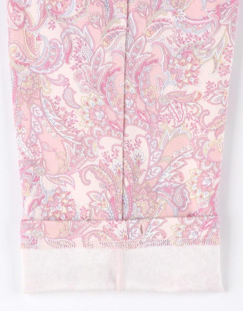 Relax Long Long Cotton Kind Top and Bottom Open CDW484 PI [Wacoal & Sleep] Pajamas, Sleeves, Pants, 100% (Body), Warm, Design, Set, Front, Women's