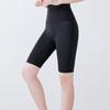 Women's Long High-Waist Quick-Dry Black Swim Trunks - Anti-Exposure, Summer Wear, Sold Separately