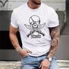 Skull Fashion Harajuku Style Pure Cotton Printed Men's Round Neck Short Sleeved T-shirt