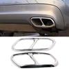 For VOLVO XC60 2018   Car Rear Exhaust Tail Pipe Cover Trim Muffler Stainless Steel Accessories 2pcs