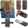 Universal Leather Case for iPhone Samsung Huawei Xiaomi Mens Waist Pack Belt Clip Bag Rotation Clip Mobile Phone Pouch Holster
