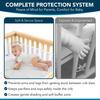 Breathable Mesh Crib Liner with Double-Sided Straps Baby Crib Safety Mesh
