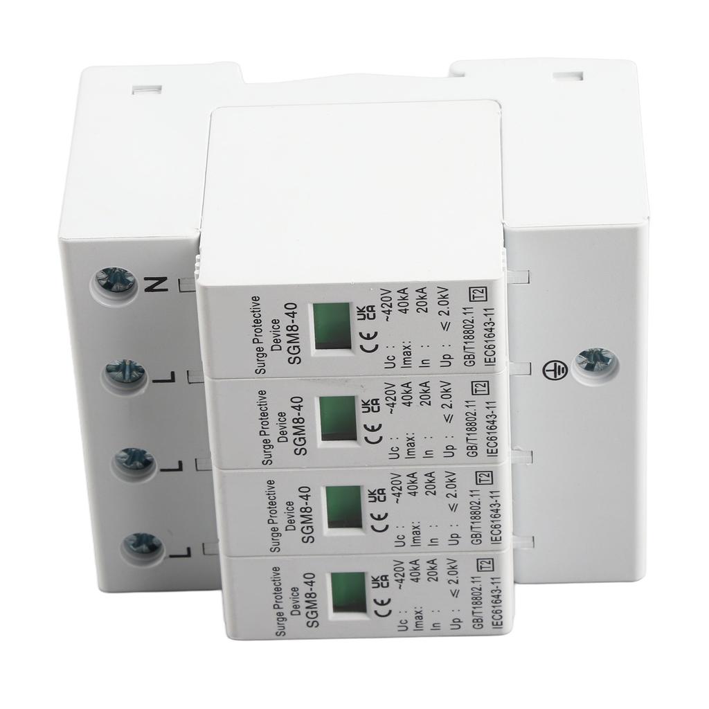 4P 40KA House Surge Din Rail Lowvoltage Protector Arrester Device for Thunder Protection
