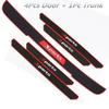 4PCS Universal Rubber Car Door Scuff Sill Cover Panel Step Protector Bumper Corner Protector