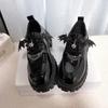 Chain Platform Lolita Gothic Shoes Woman Spring College Style Patent Leather Pumps Women Japan School Uniform Shoes