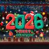Christmas Glass Stickers 2026 Number Blessings Electrostatic Design Waterproof New Year Decal Festive Decoration