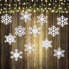Yousheng 12 Pcs Felt Snowflake Christmas Ornaments White Snowflake Hanging Decoration for Winter Tree Mantel Wall Home Party Decor