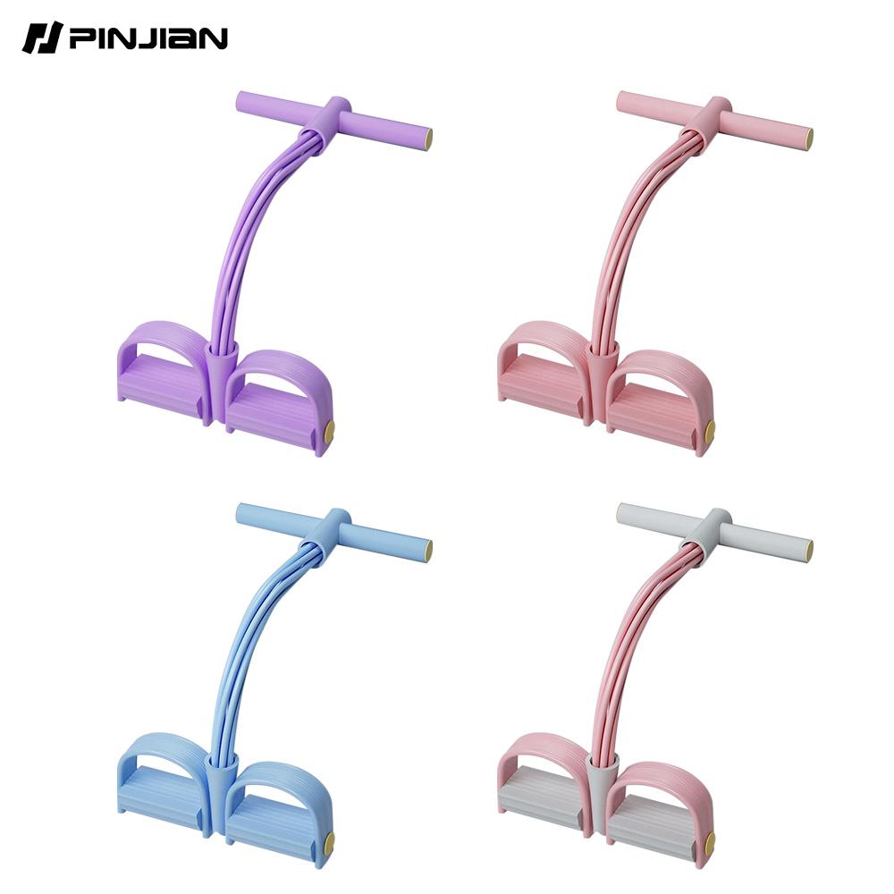 6-Tube Yoga Exercise Band Pedal Puller Band Elastic Pull Rope Flexipull Weerstandstrainer Resistance Bands For Abdomen Waist Arm