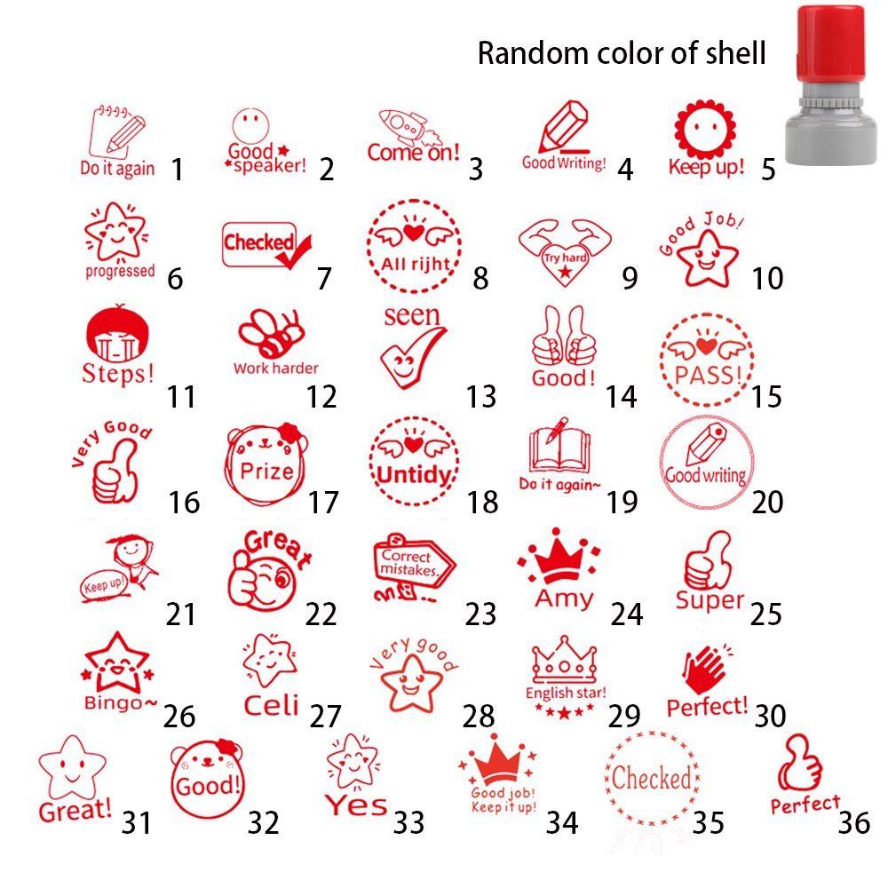 Chapter Kids Seal Children Toy Stamps Commentary Stamp Reward Seal Encouragement Teaching Stamp