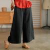 Women Oversized Simple Loose Trousers Solid Color Pockets Elastic Breathable Pants